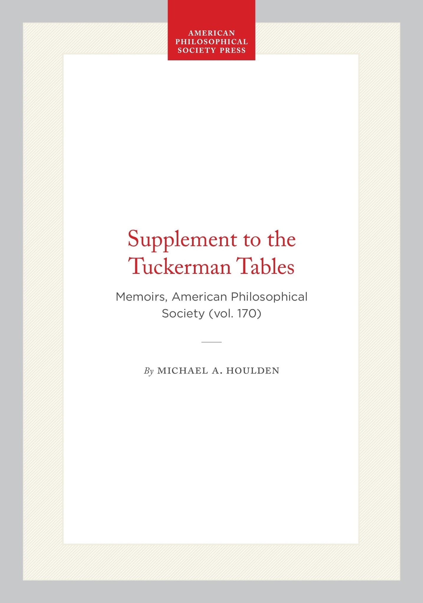 Supplement to the Tuckerman Tables