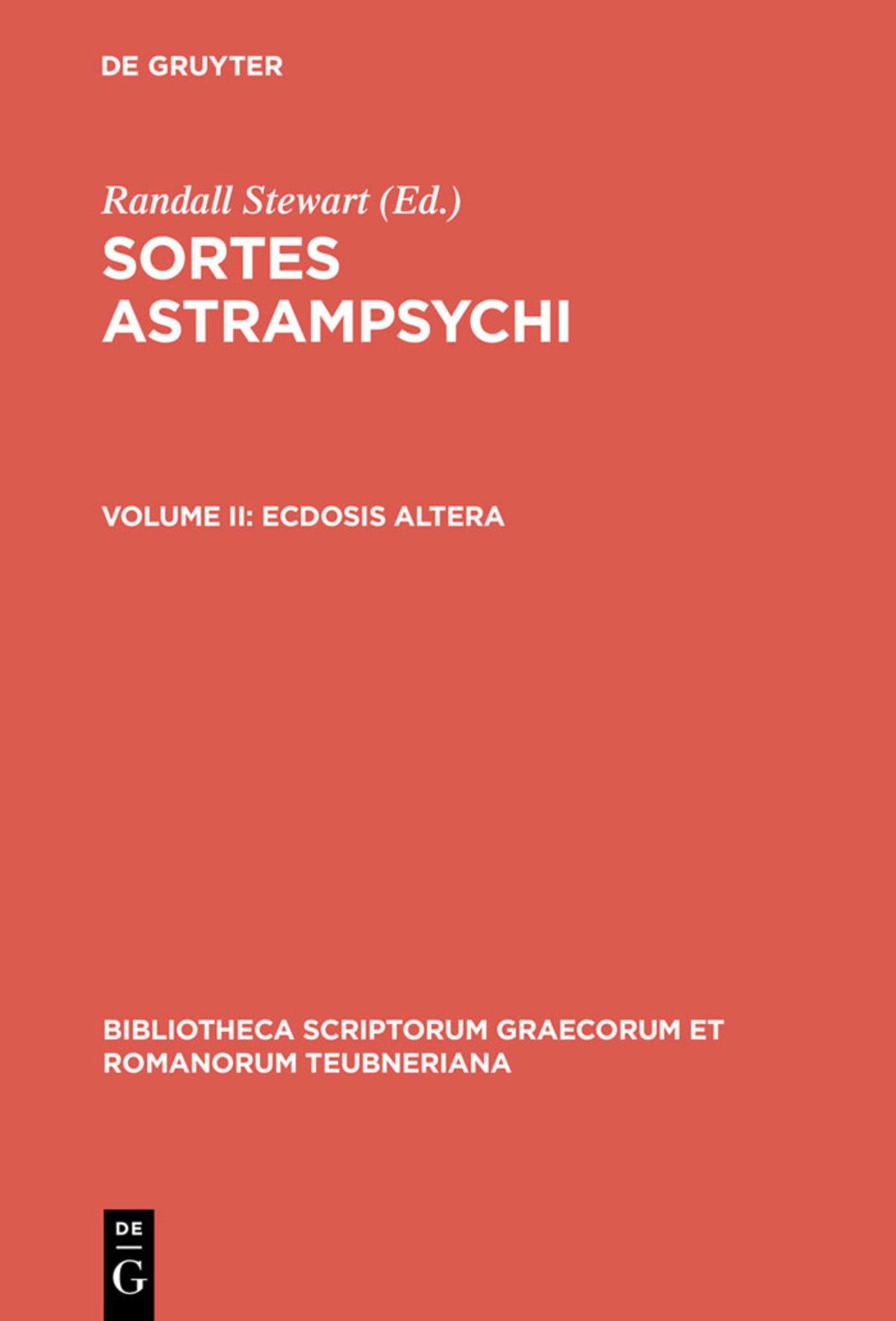 Cover image for Ecdosis altera ISBN 9783598710032