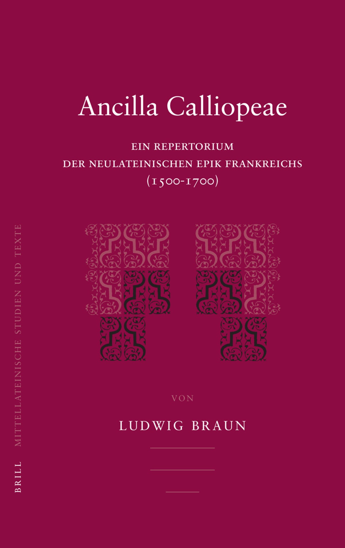 Cover image for Ancilla Calliopeae ISBN 9789004162426