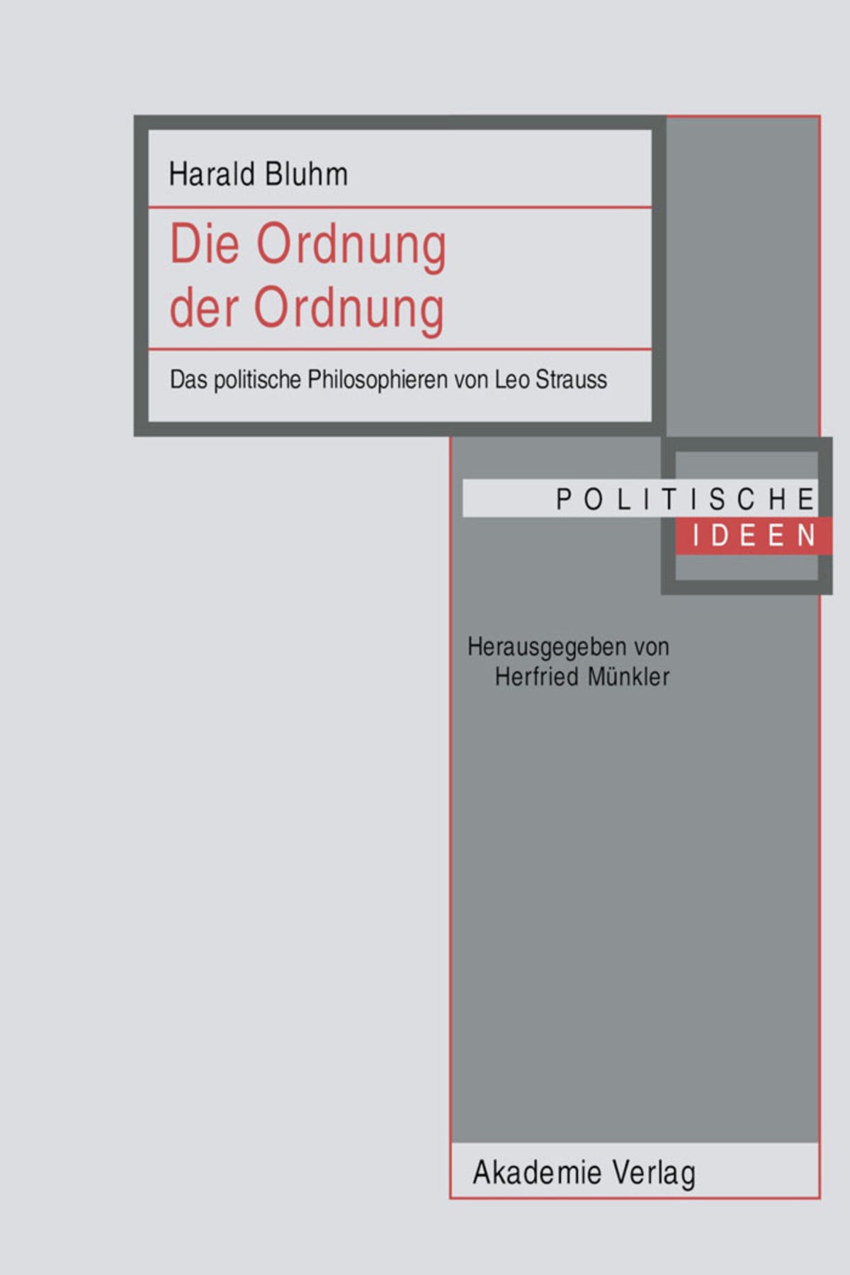 Cover image for Die Ordnung der Ordnung ISBN 9783050043746