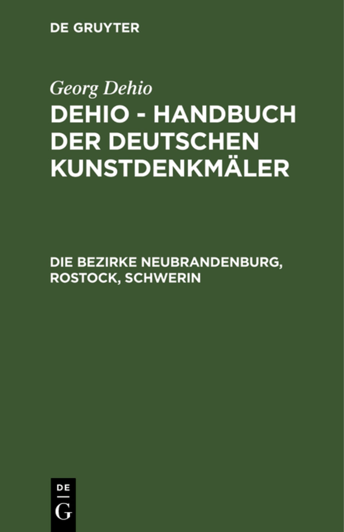 Cover image for Die Bezirke Neubrandenburg, Rostock, Schwerin ISBN 9783112481110