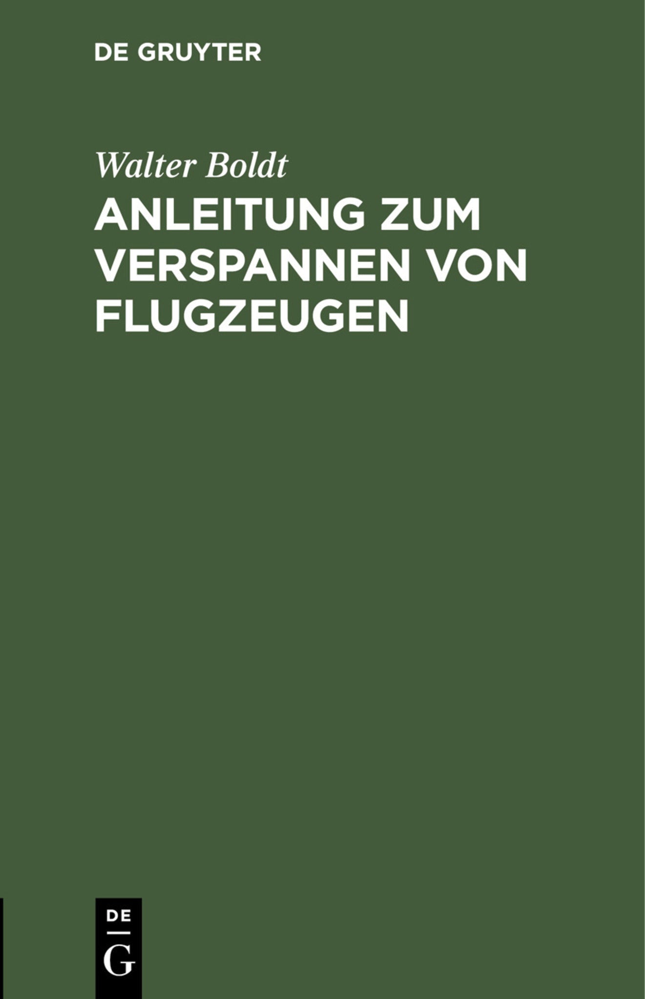 Anleitung zum Verspannen von Flugzeugen