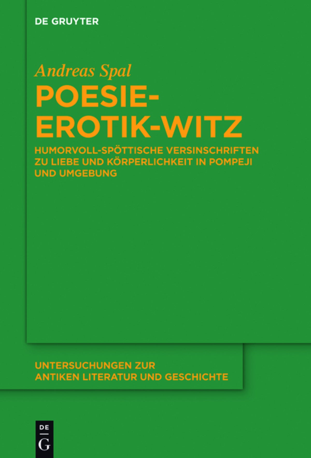 Cover image for Poesie-Erotik-Witz ISBN 9783110447750