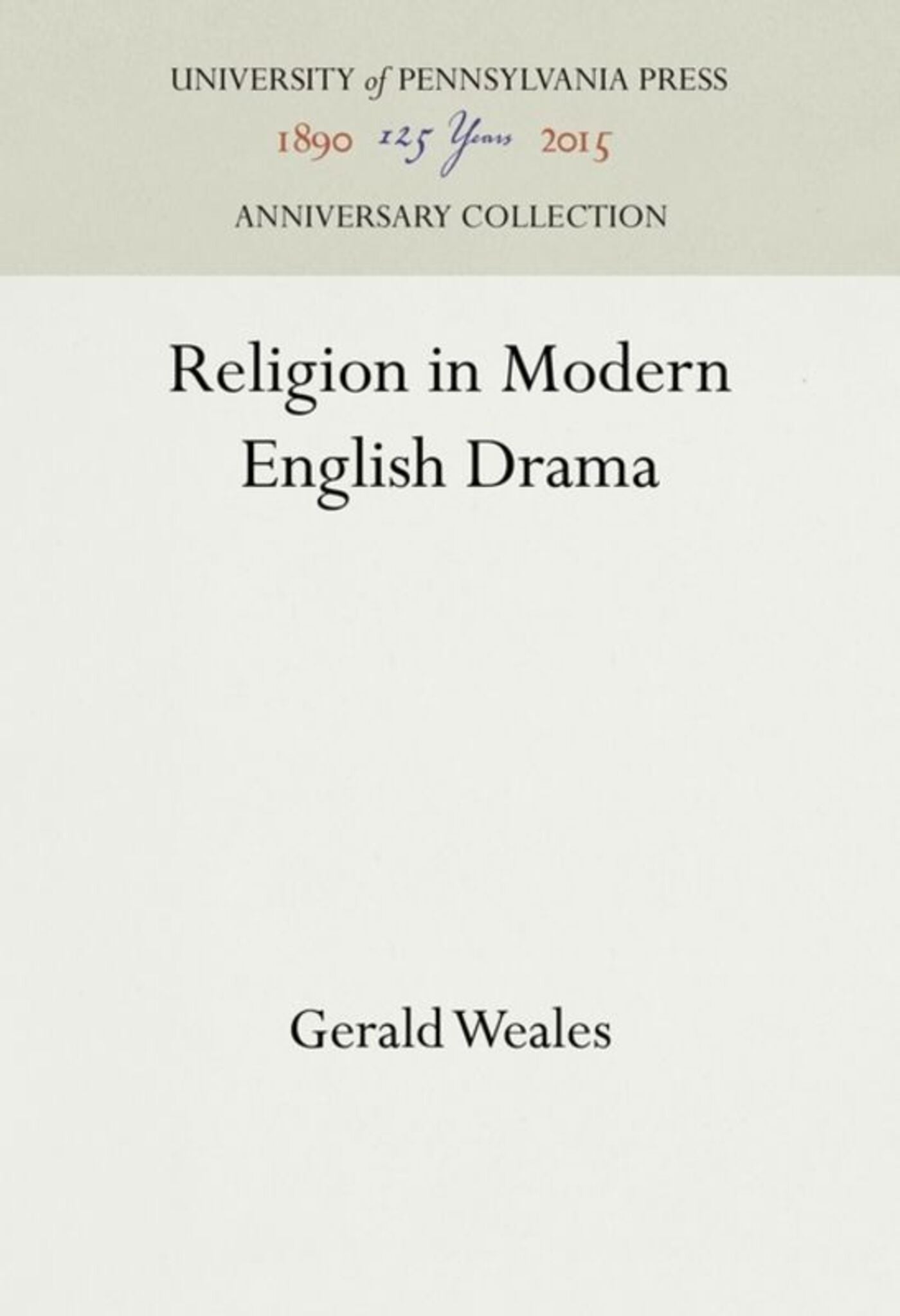 Cover image for Religion in Modern English Drama ISBN 9781512819243