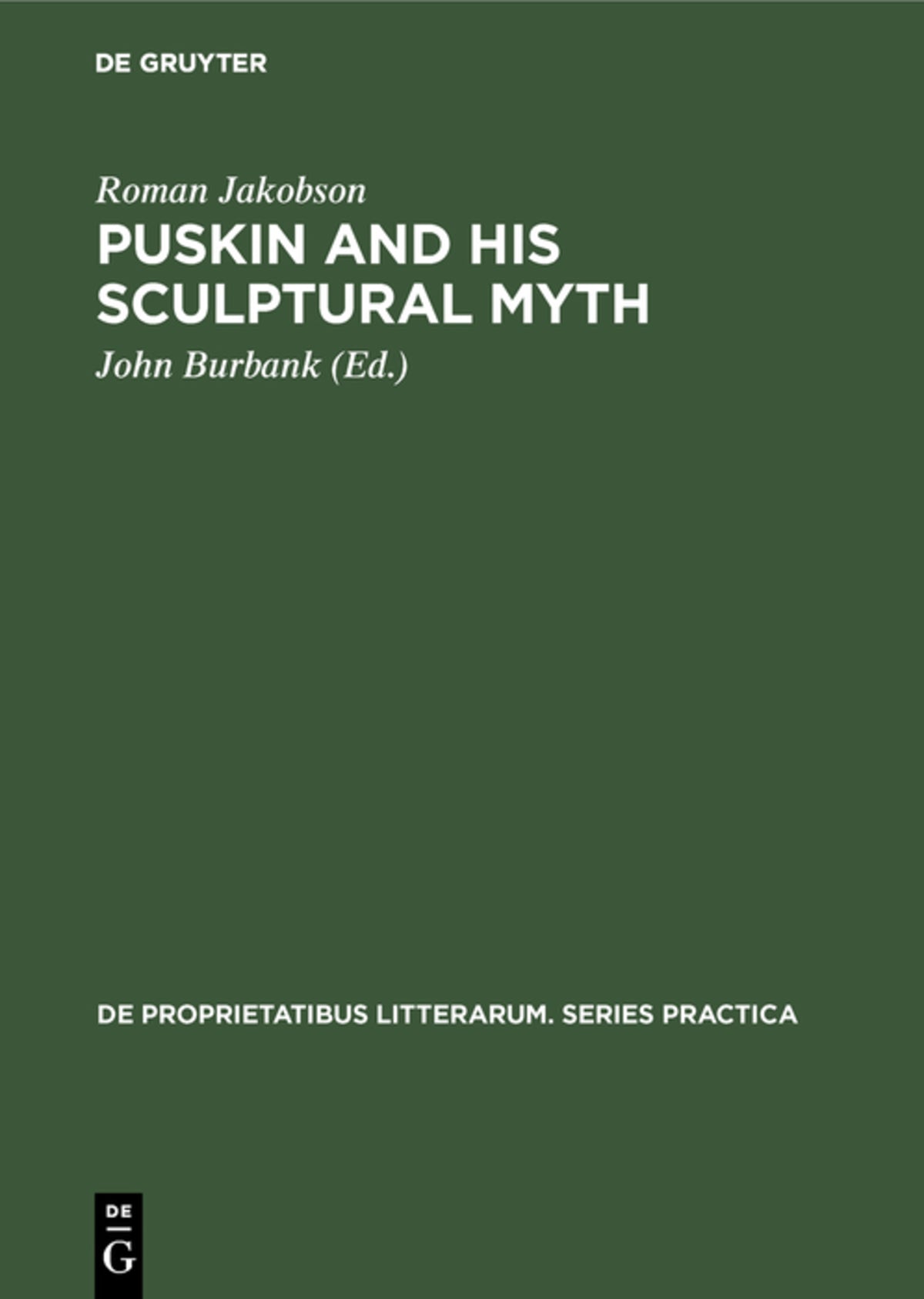 Cover image for Puskin and his Sculptural Myth ISBN 9789027934260