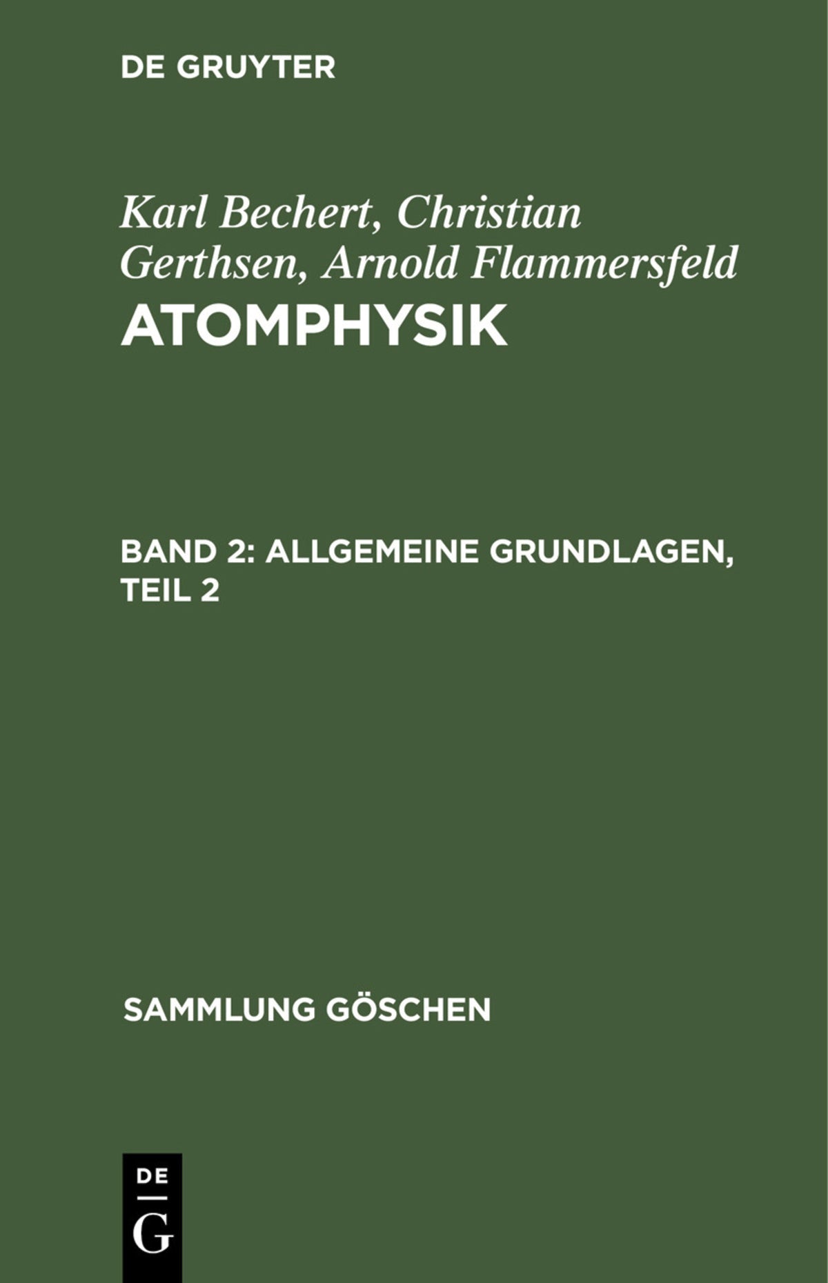 Cover image for Allgemeine Grundlagen, Teil 2 ISBN 9783112310465