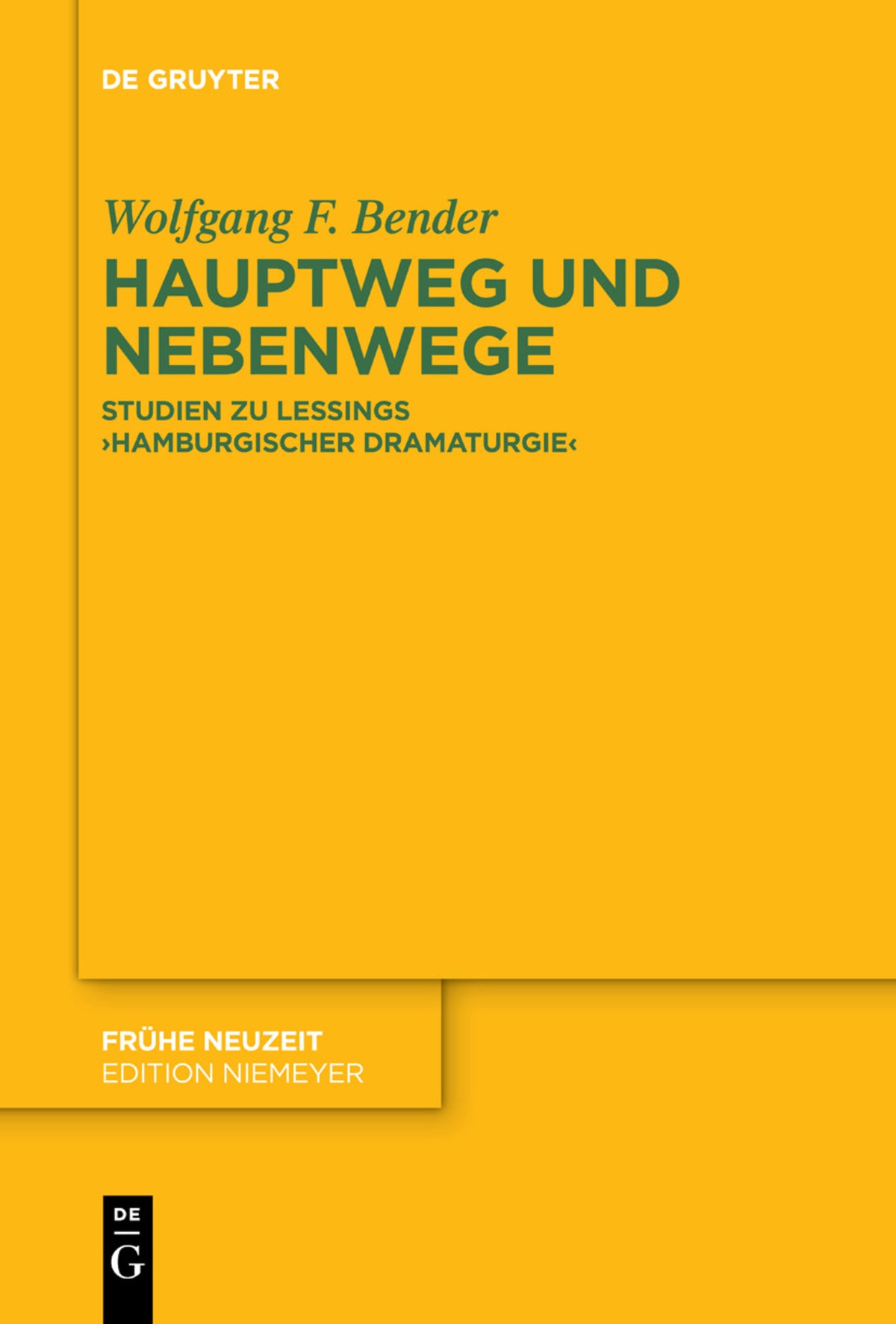 Cover image for Hauptweg und Nebenwege ISBN 9783110736700