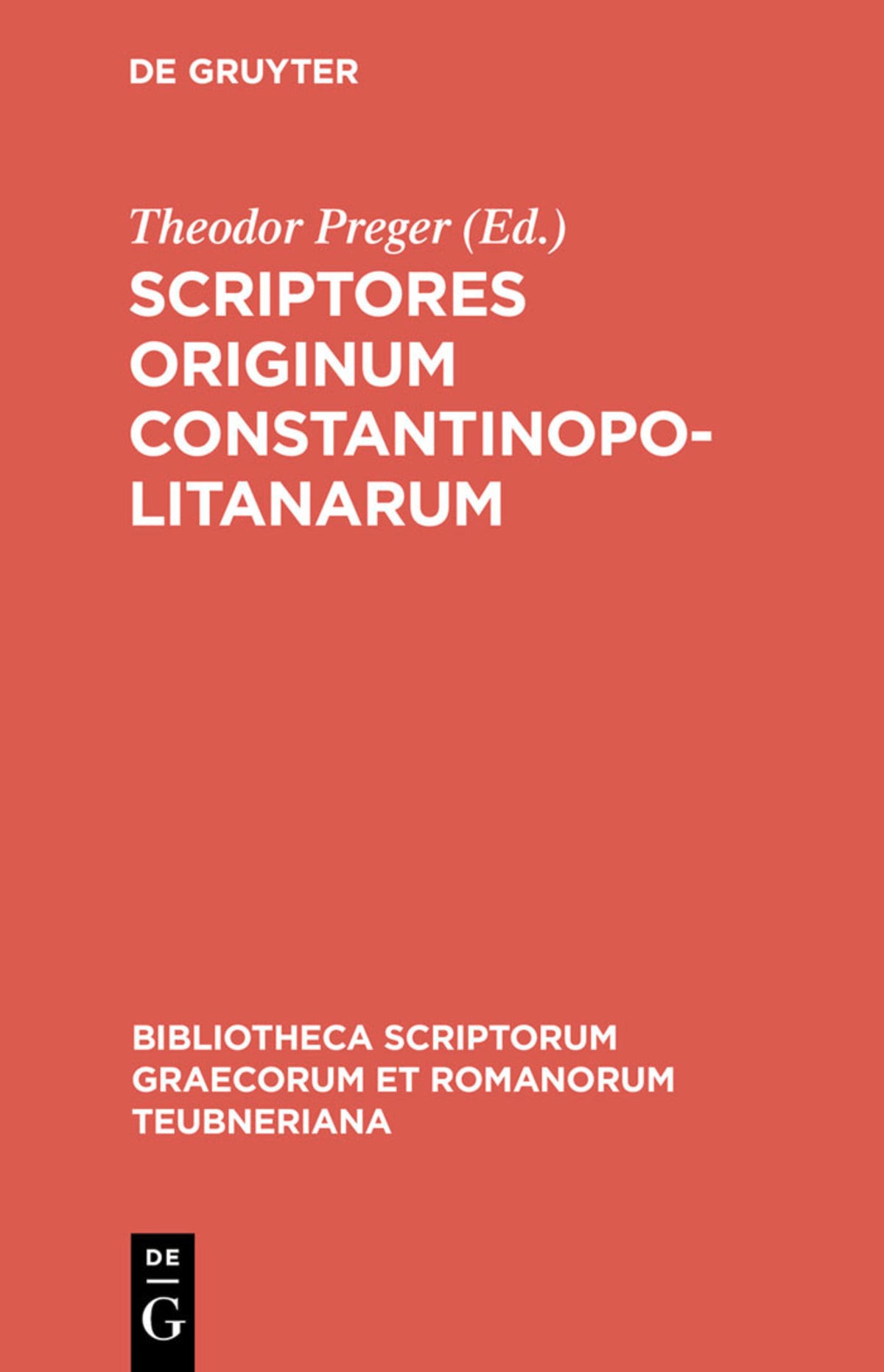 Cover image for Scriptores originum Constantinopolitanarum ISBN 9783598717789