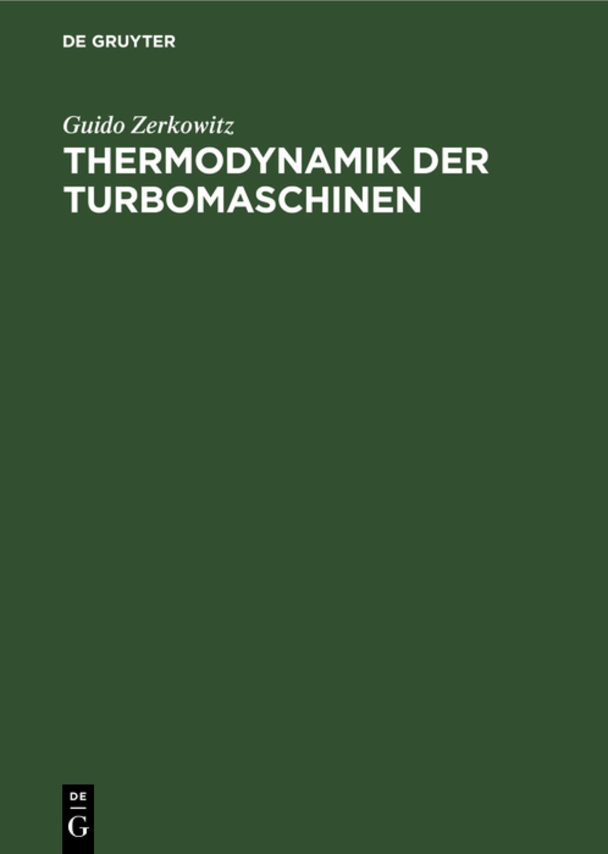Cover image for Thermodynamik der Turbomaschinen ISBN 9783486741612