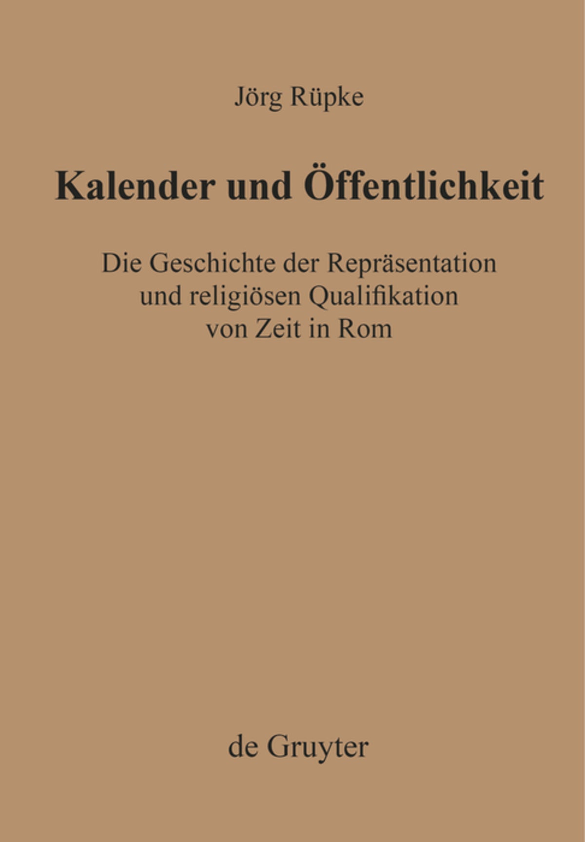 Cover image for Kalender und Öffentlichkeit ISBN 9783110145144