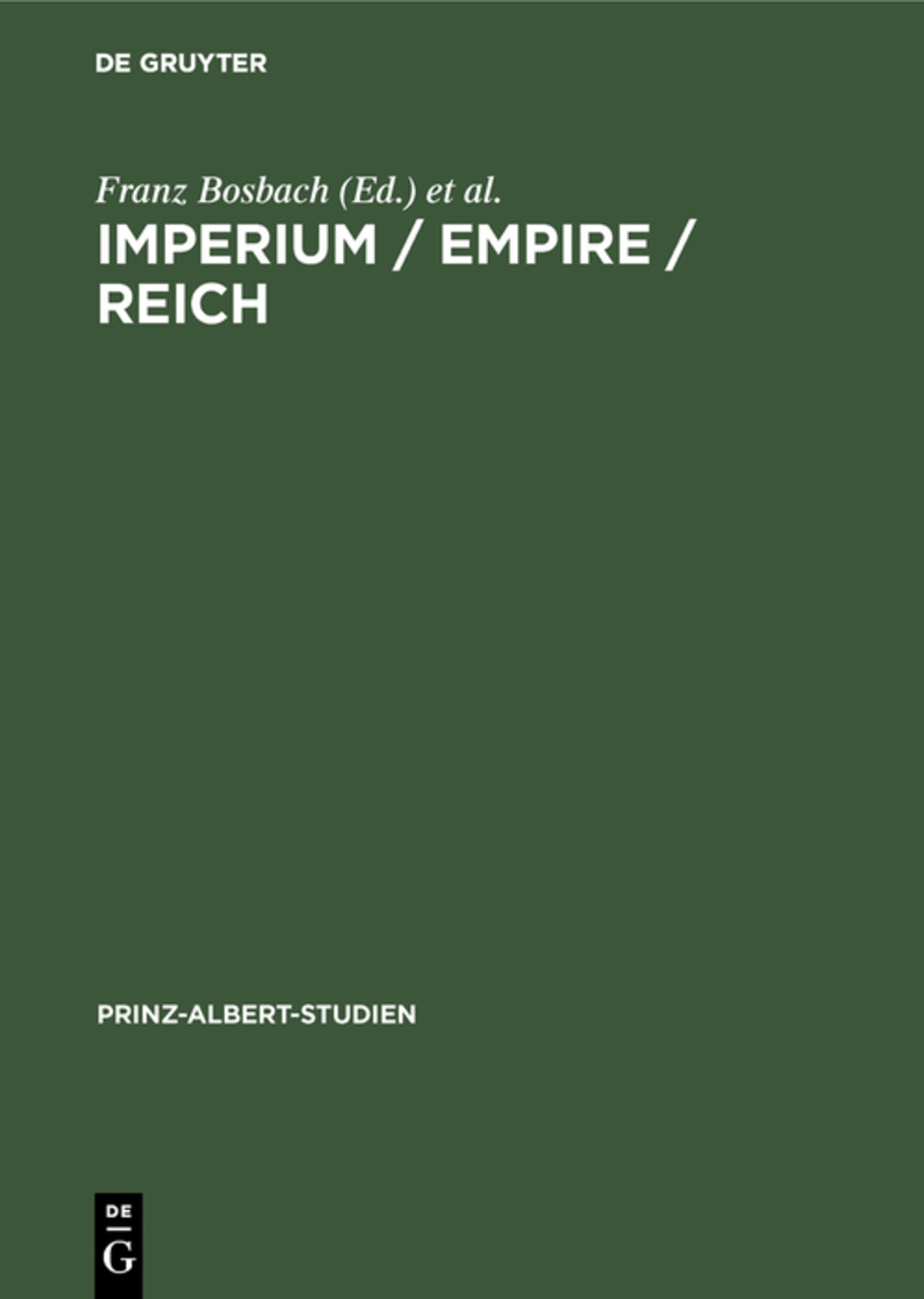 Cover image for Imperium / Empire / Reich ISBN 9783598214165