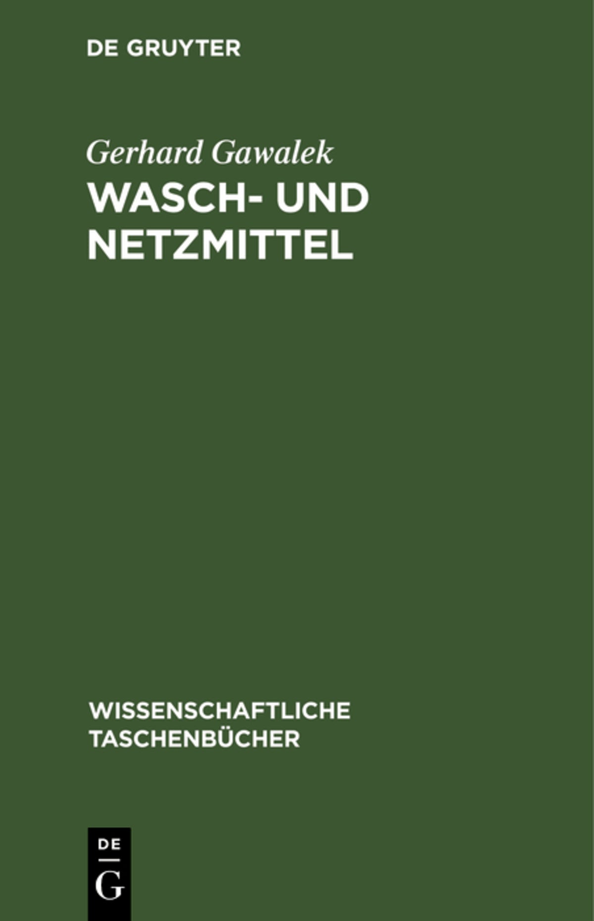Cover image for Wasch- und Netzmittel ISBN 9783112648315