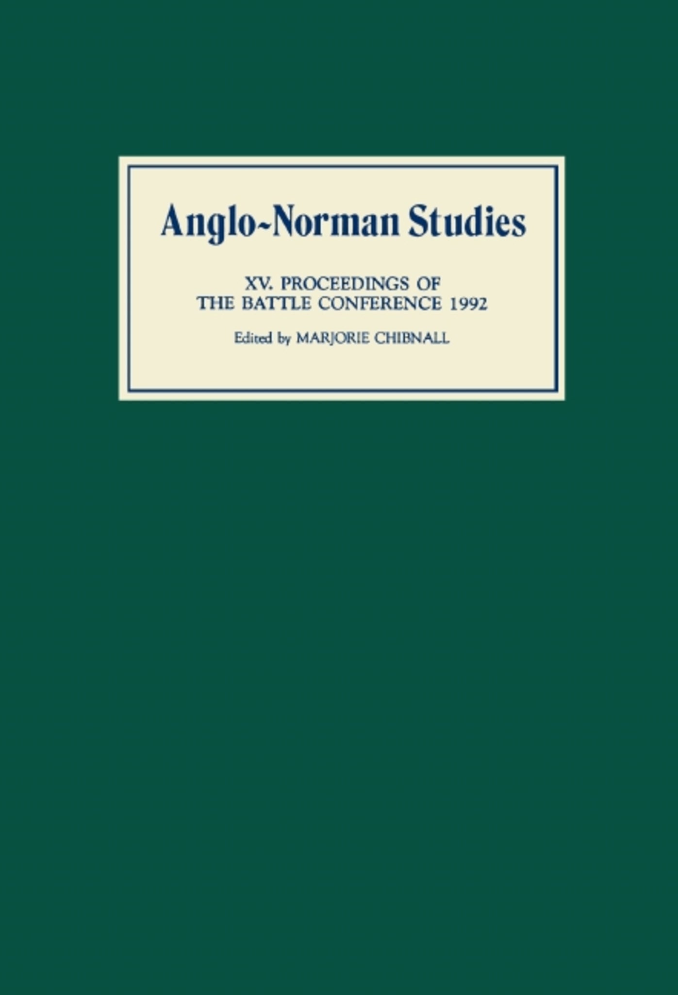 Cover image for Anglo-Norman Studies XV ISBN 9780851153360