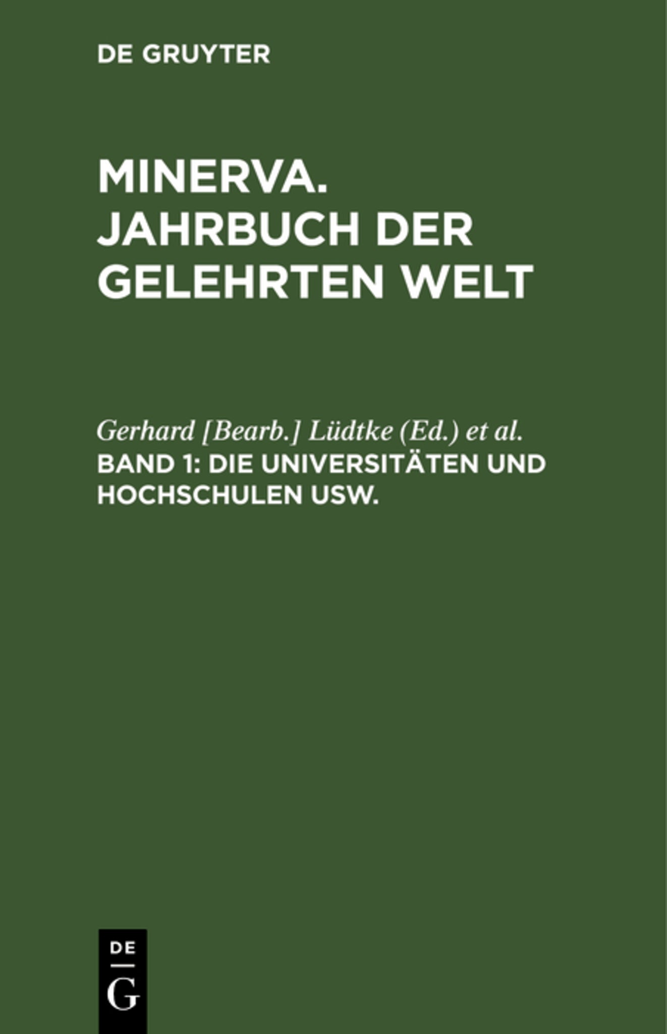 Die Universitäten und Hochschulen usw.