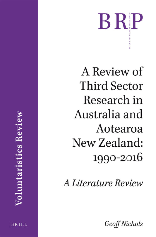 A Review of Third Sector Research in Australia and Aotearoa New Zealand: 1990-2016