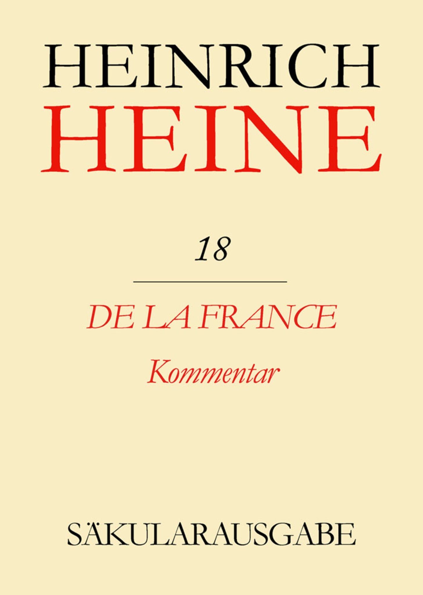 De la France. Kommentar