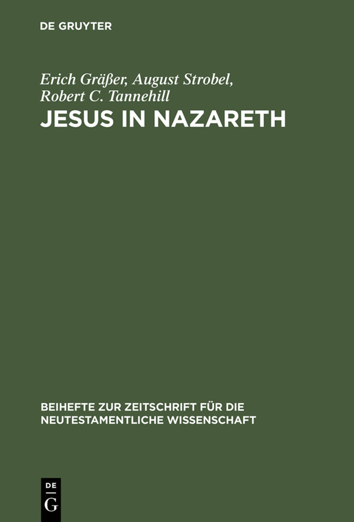 Cover image for Jesus in Nazareth ISBN 9783110040043