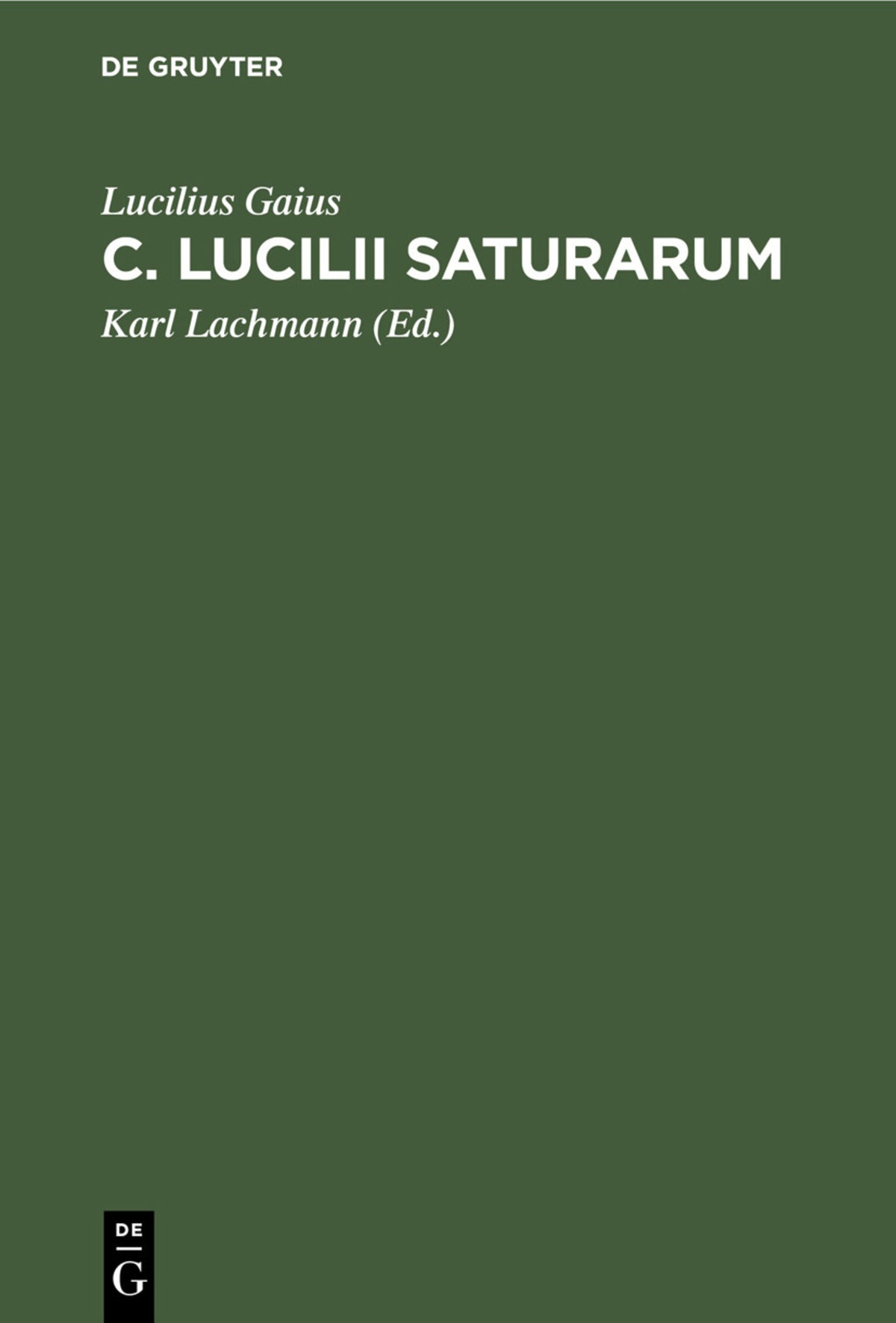 C. Lucilii Saturarum