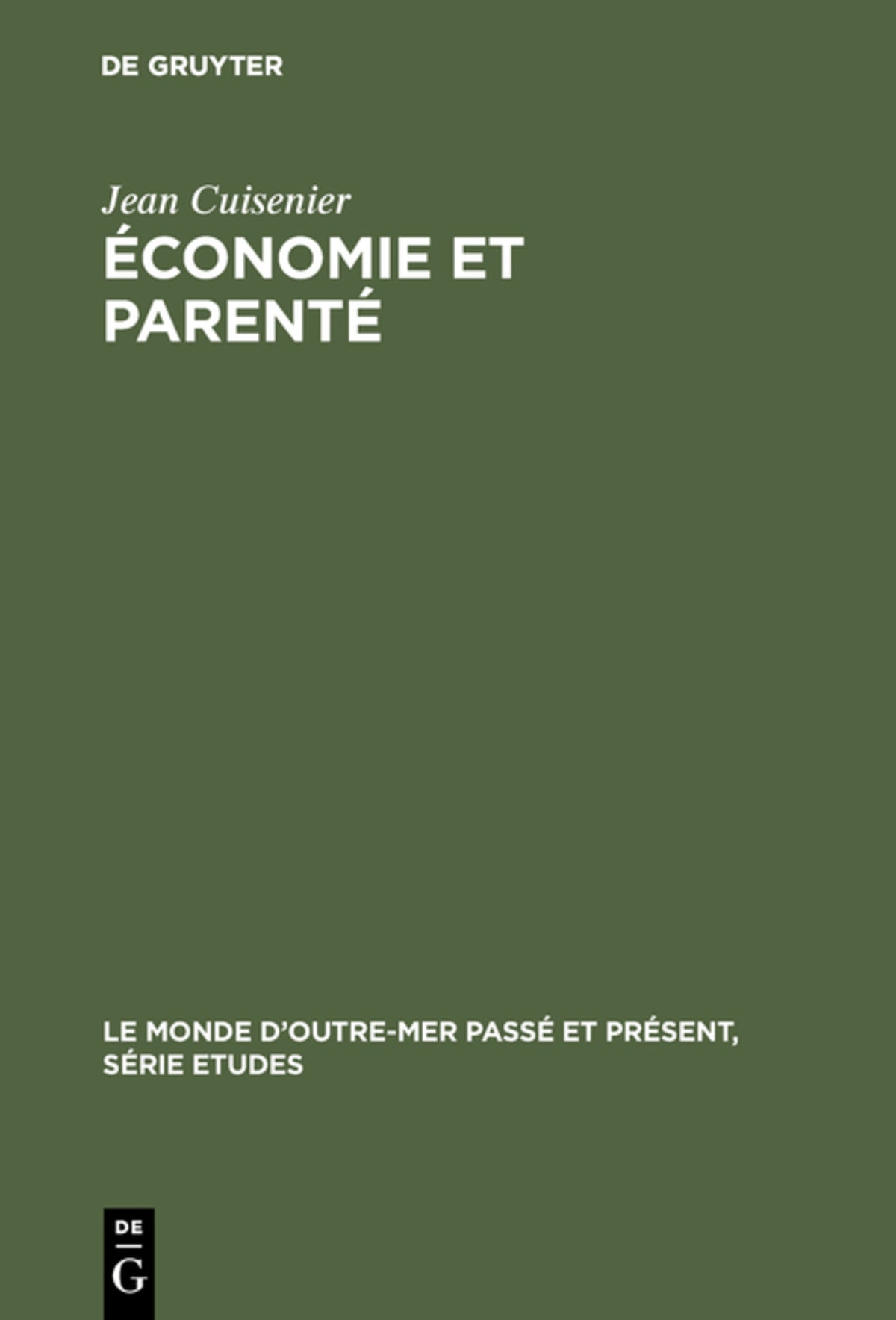 Cover image for Économie et parenté ISBN 9783111211411