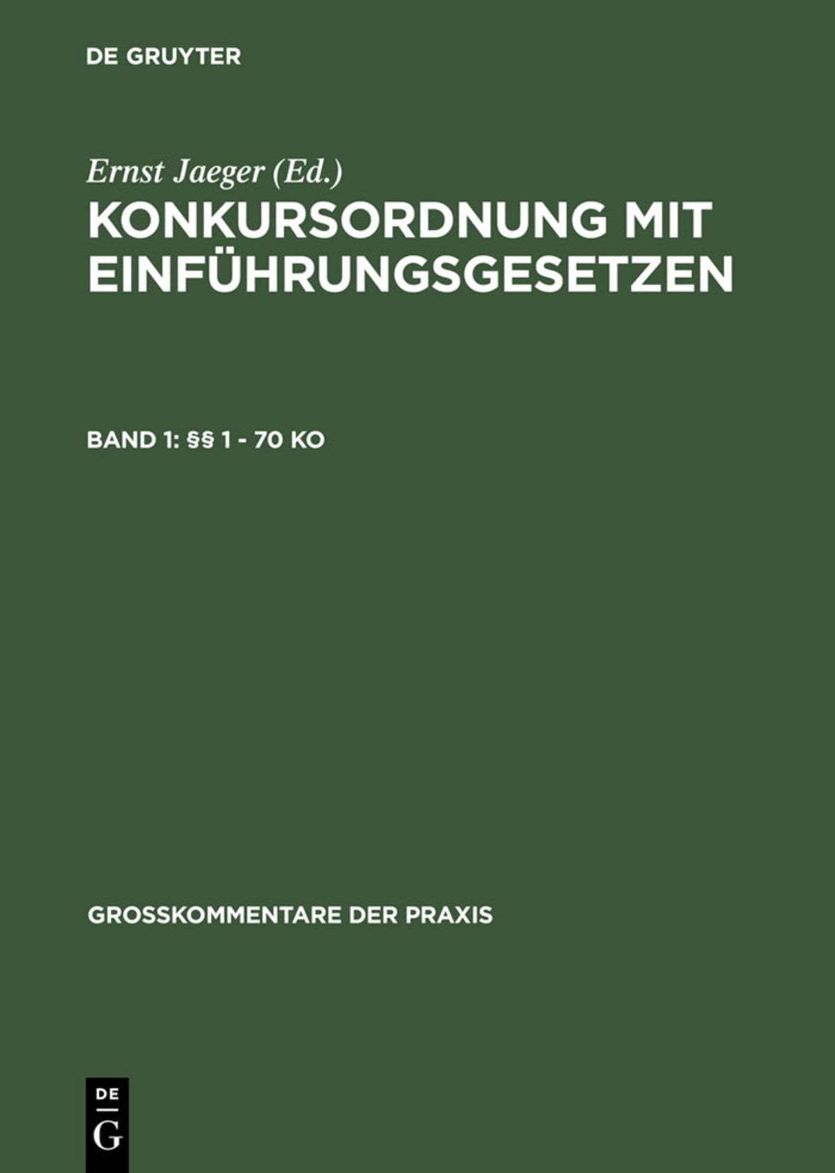 §§ 1 - 70 KO