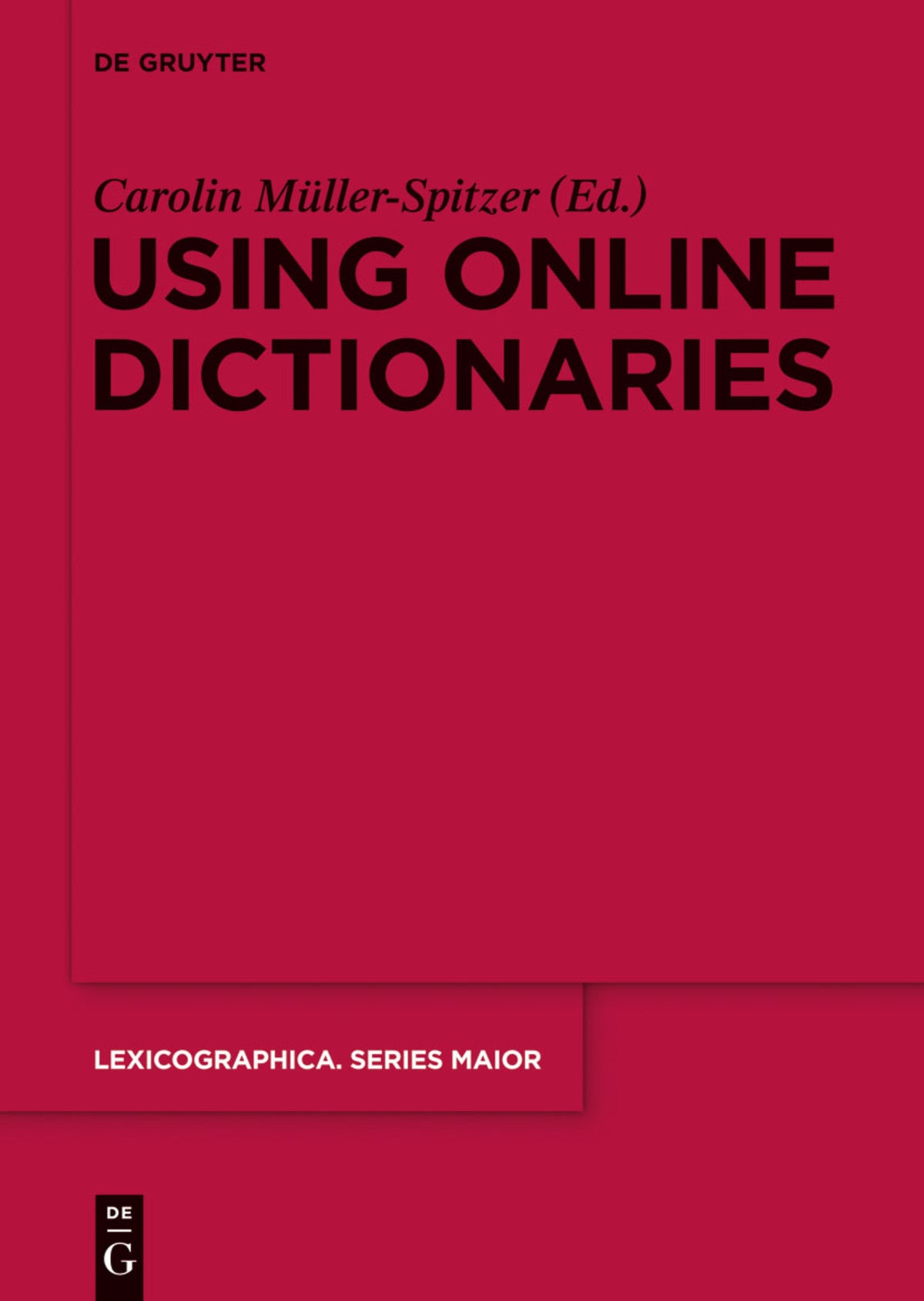 Cover image for Using Online Dictionaries ISBN 9783110341164