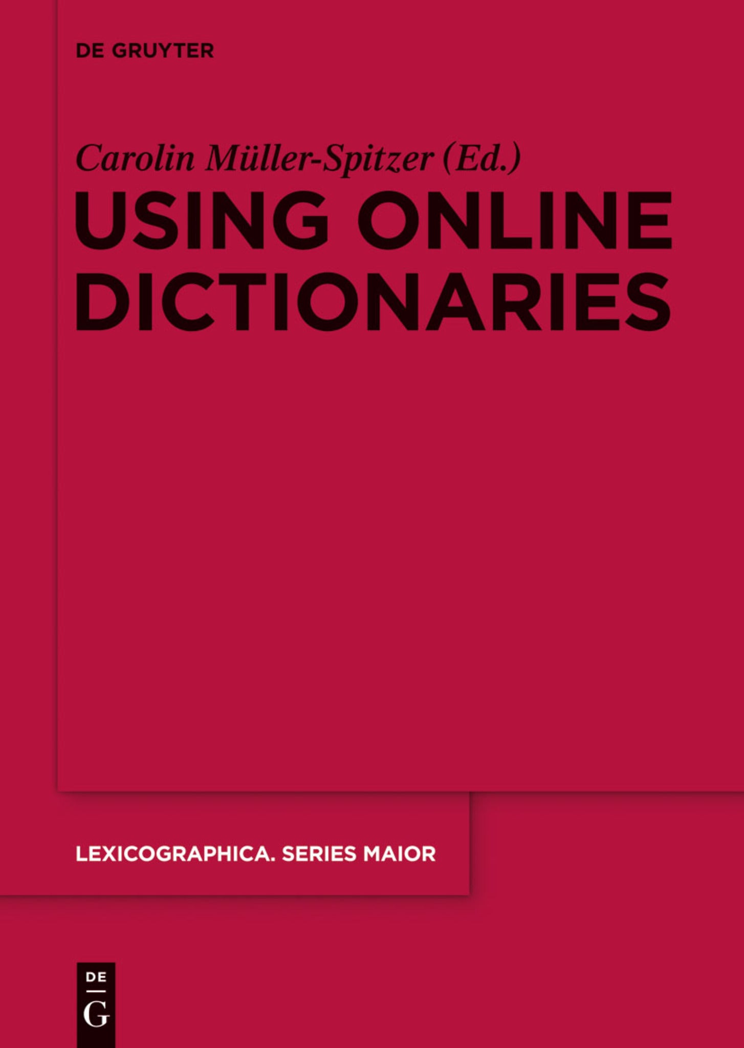 Cover image for Using Online Dictionaries ISBN 9783110341164