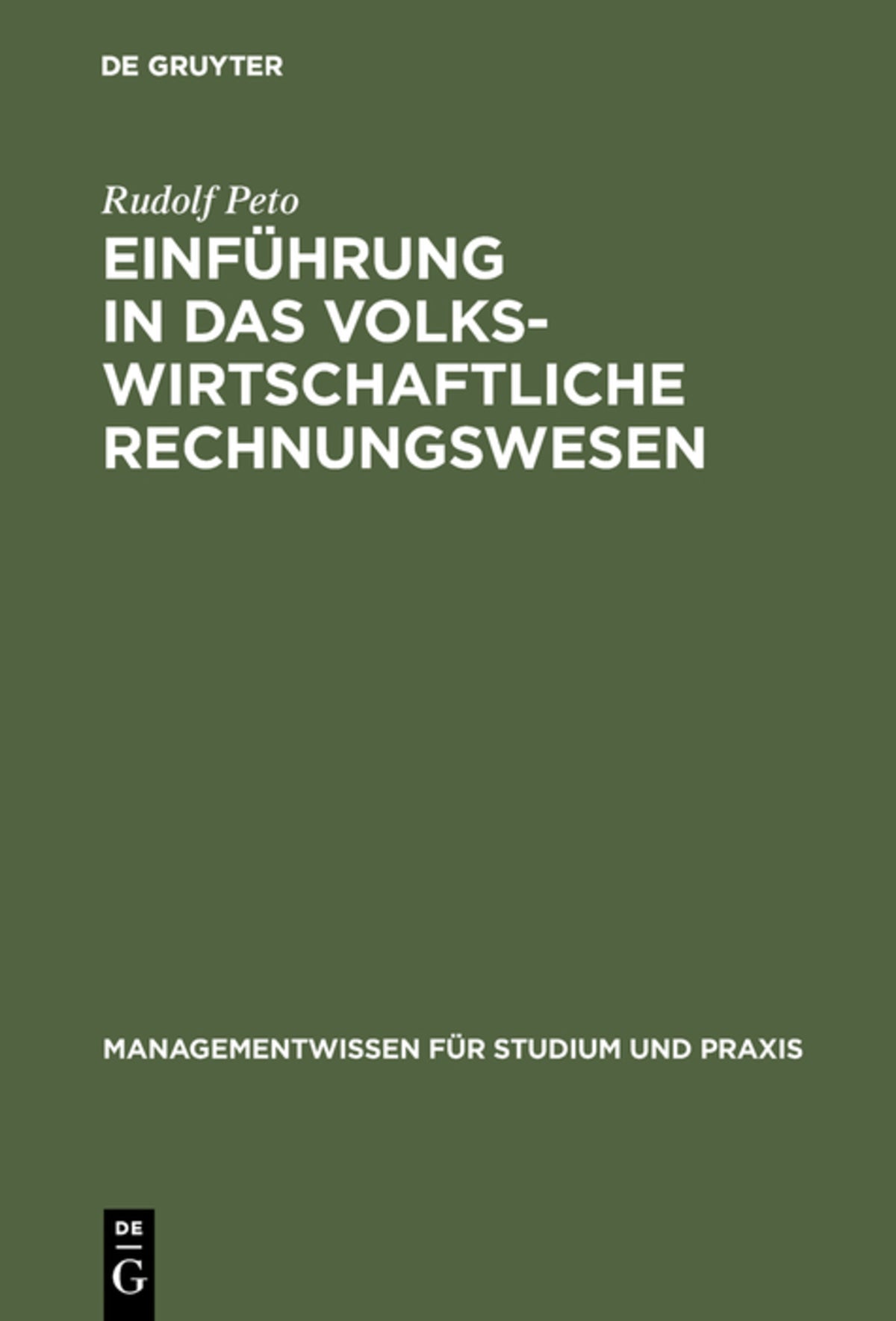 Cover image for Einführung in das volkswirtschaftliche Rechnungswesen ISBN 9783486253801