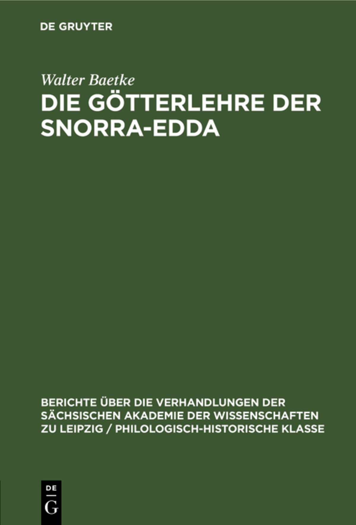 Die Götterlehre der Snorra-Edda