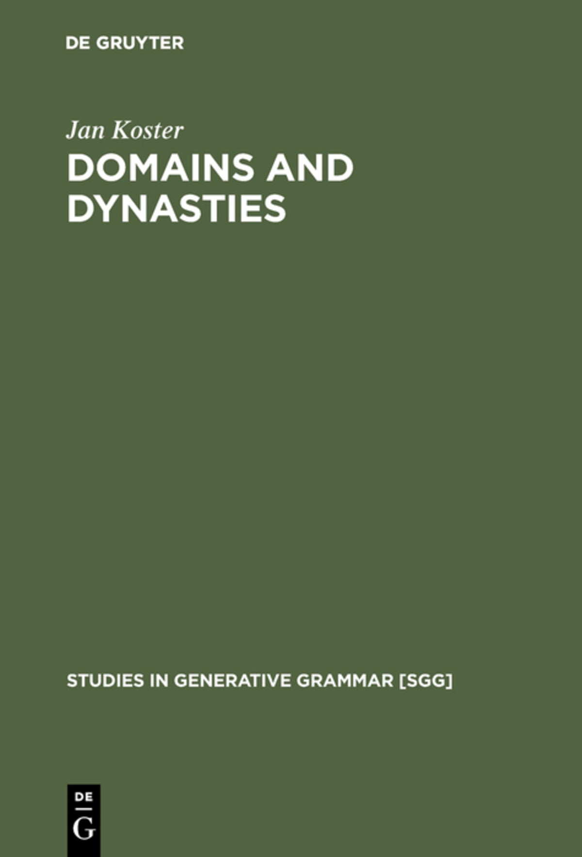 Cover image for Domains and Dynasties ISBN 9783110130843
