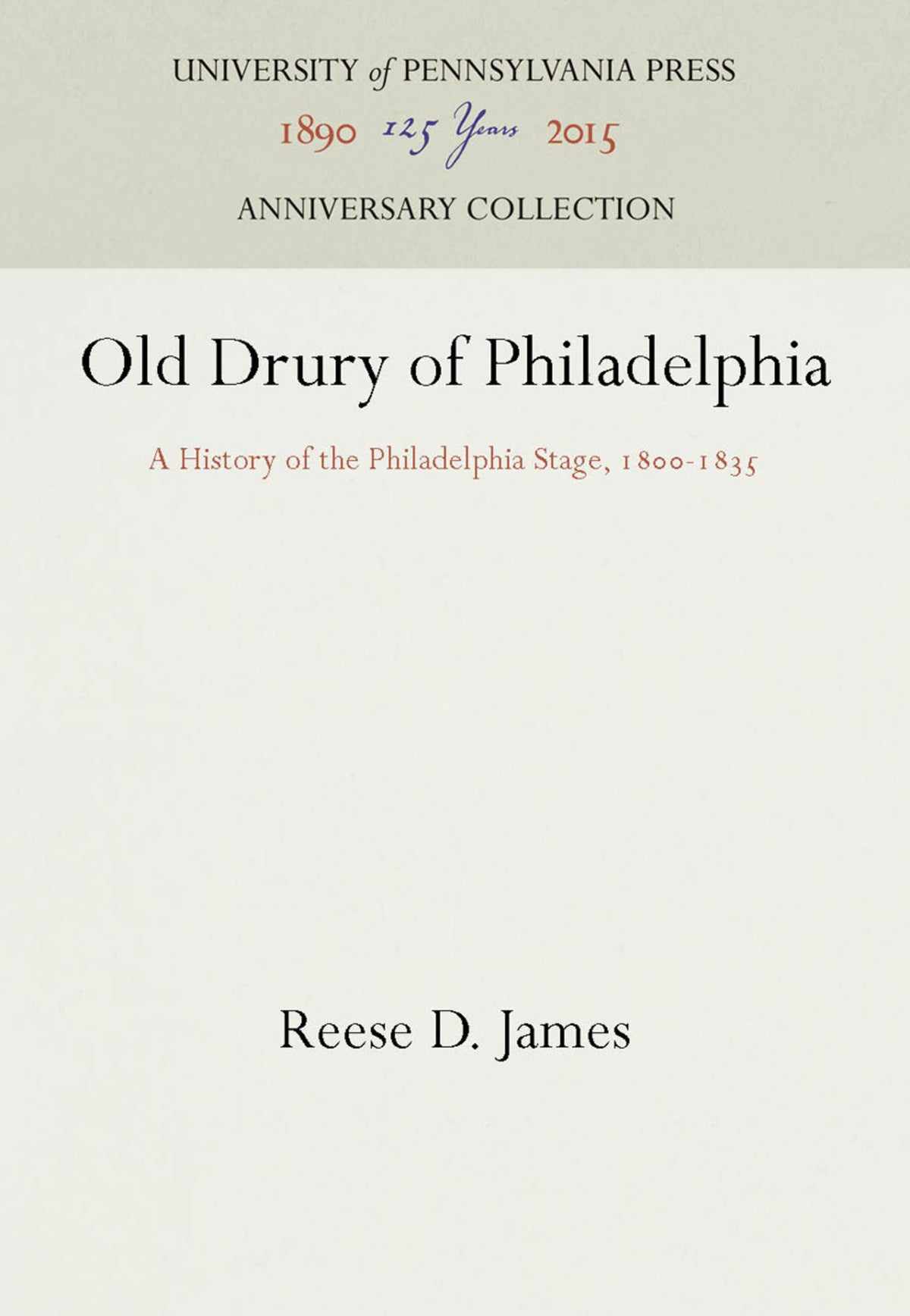 Cover image for Old Drury of Philadelphia ISBN 9781512802825