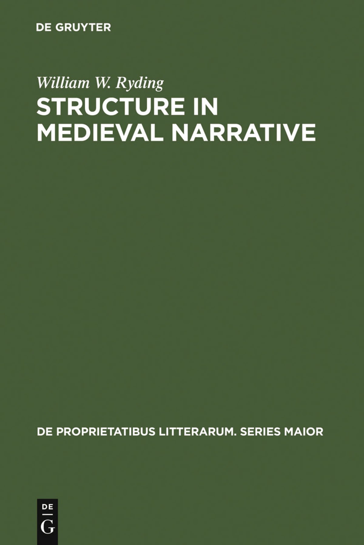 Structure in medieval narrative