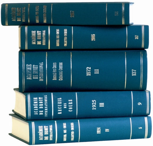 Recueil des cours, Collected Courses, Tome 433