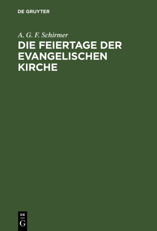 Die Feiertage der evangelischen Kirche