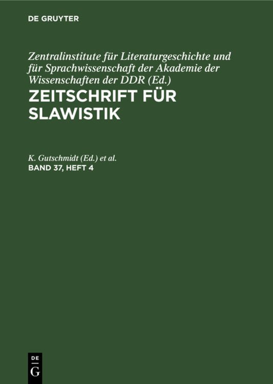 Zeitschrift für Slawistik