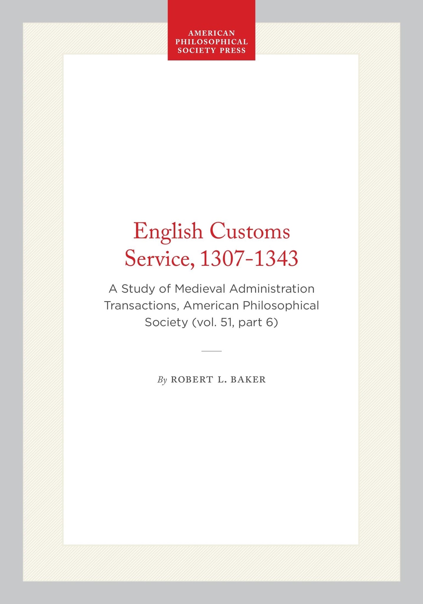 English Customs Service, 1307-1343