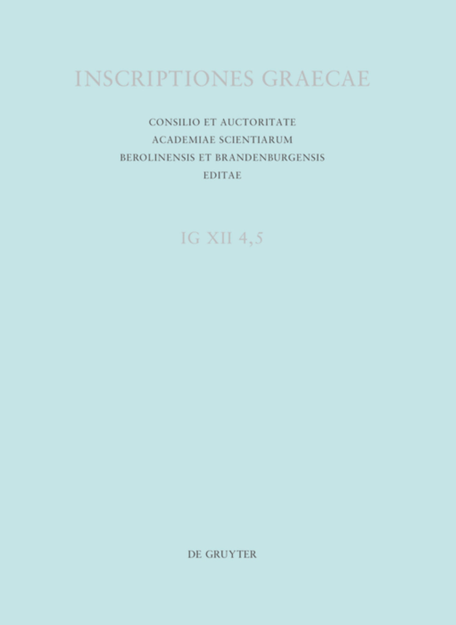 Inscriptiones Calymnae et insularum Calymniarum