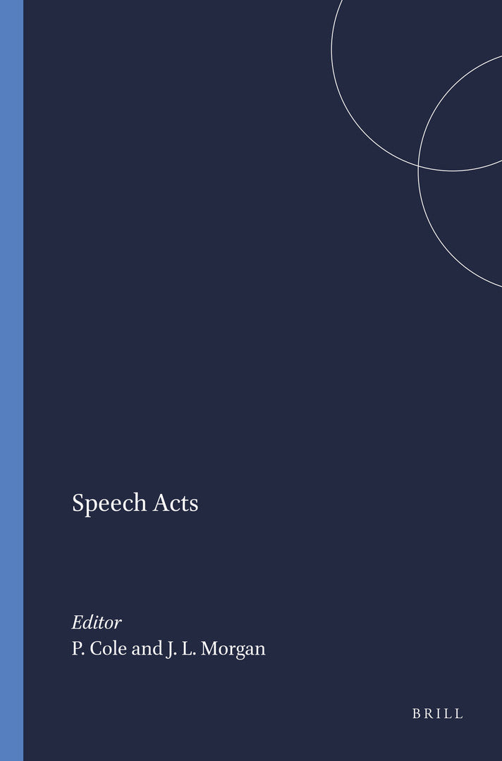 Cover image for Speech Acts ISBN 9789004368576