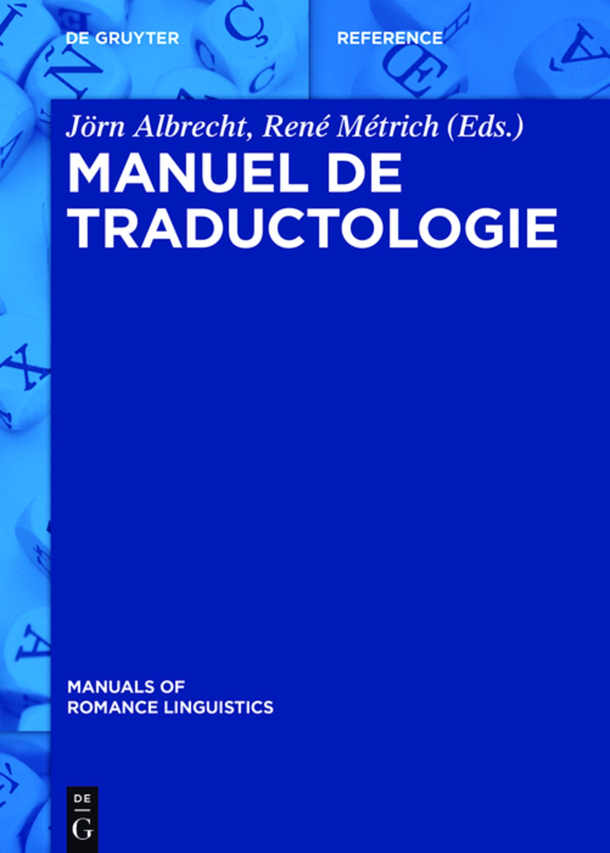 Cover image for Manuel de traductologie ISBN 9783110313529
