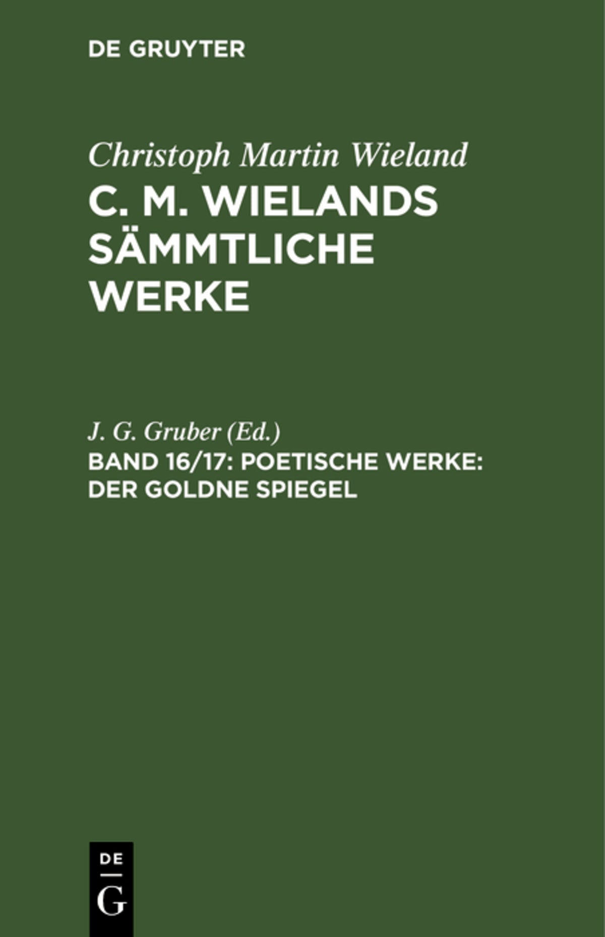 Cover image for Poetische Werke: Der goldne Spiegel ISBN 9783112457016