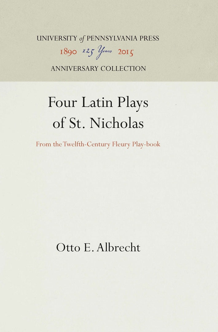 Cover image for Four Latin Plays of St. Nicholas ISBN 9781512809800