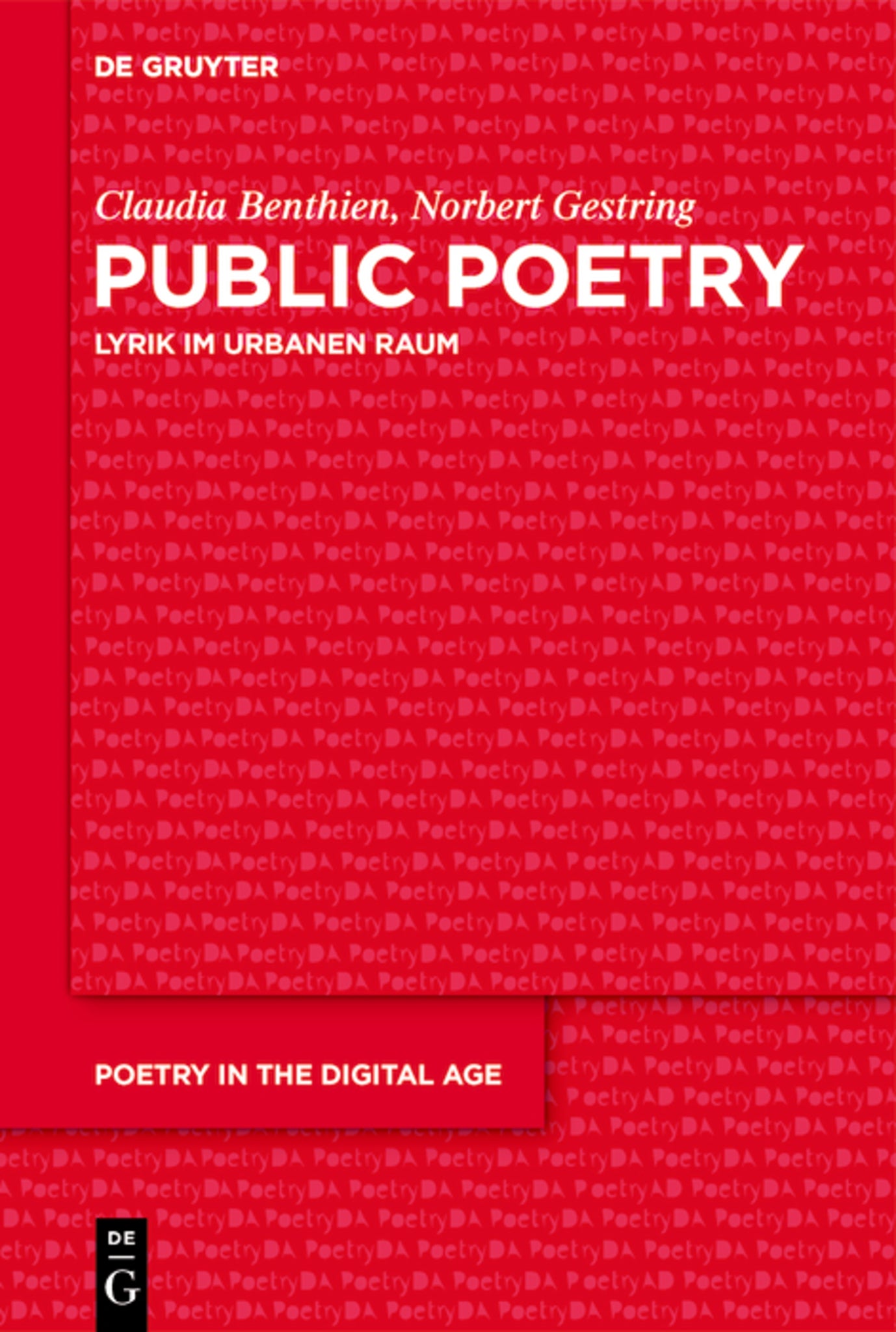 Cover image for Public Poetry ISBN 9783112214145