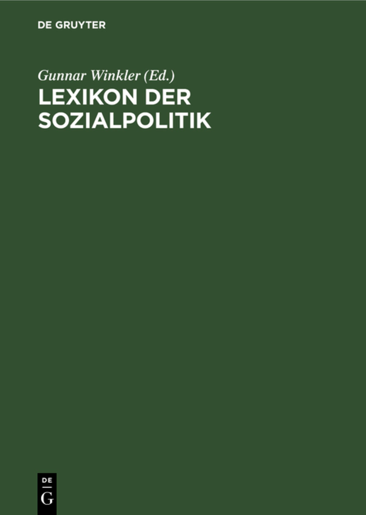 Lexikon der Sozialpolitik