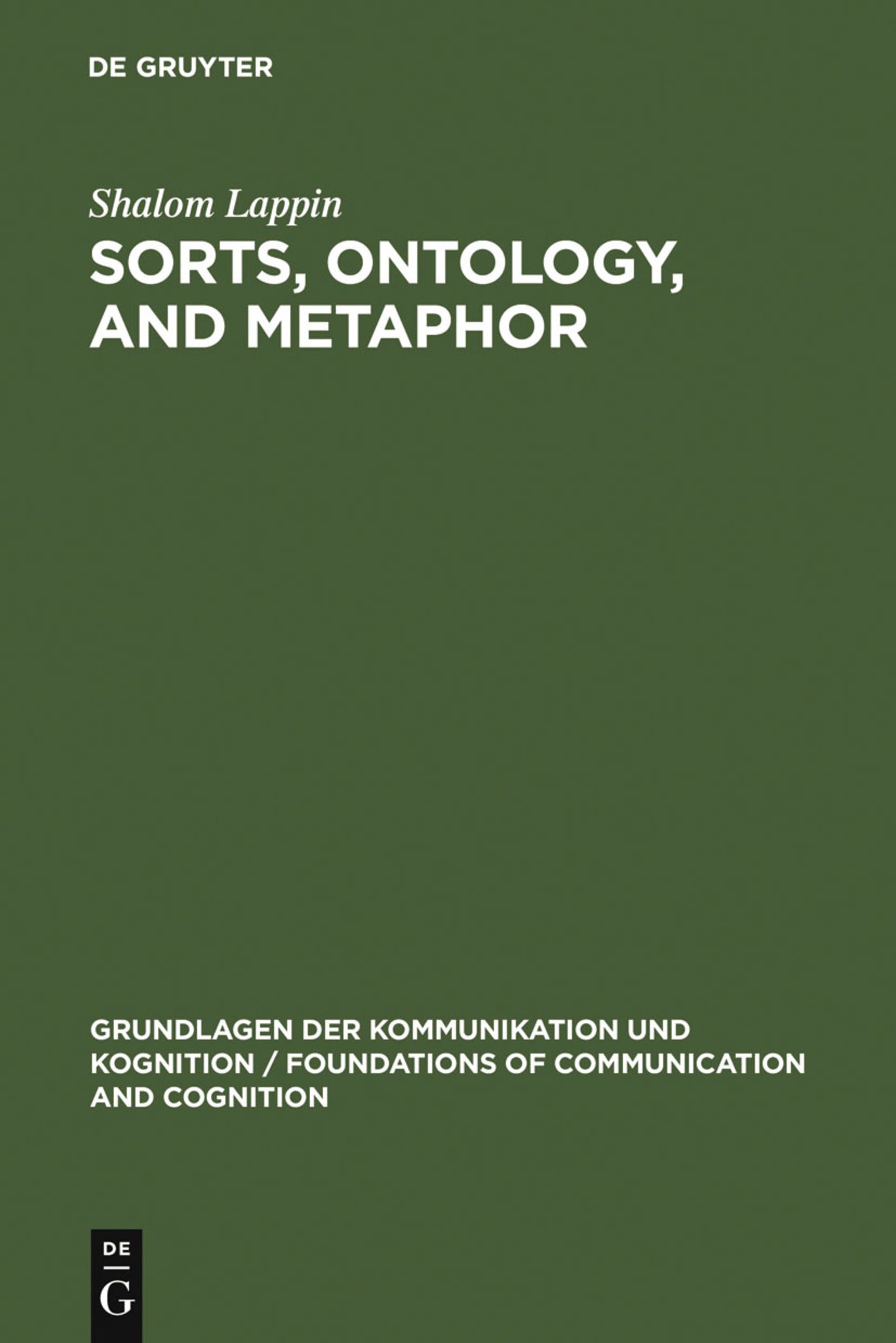 Cover image for Sorts, Ontology, and Metaphor ISBN 9783110083095