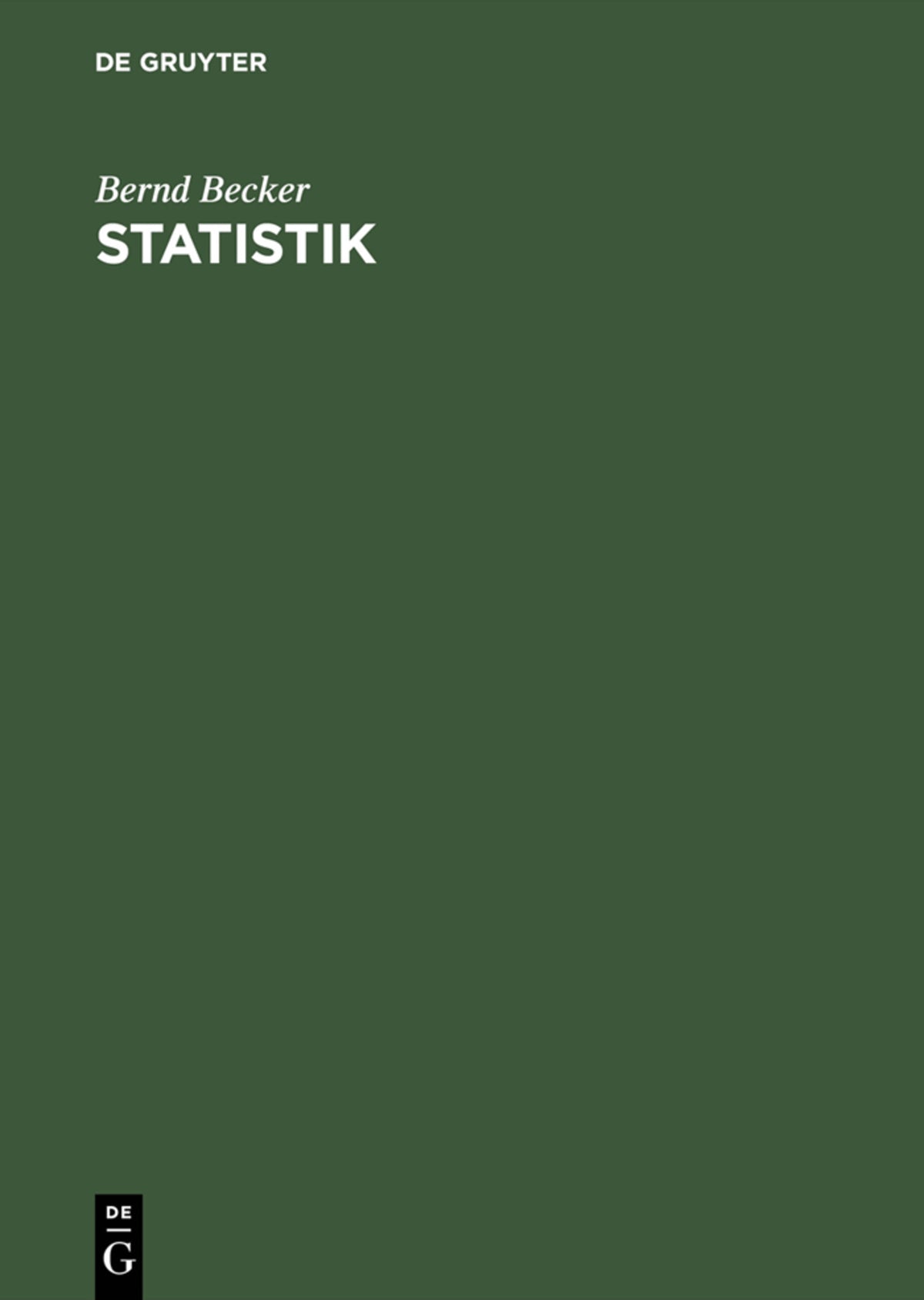 Cover image for Statistik ISBN 9783486227024