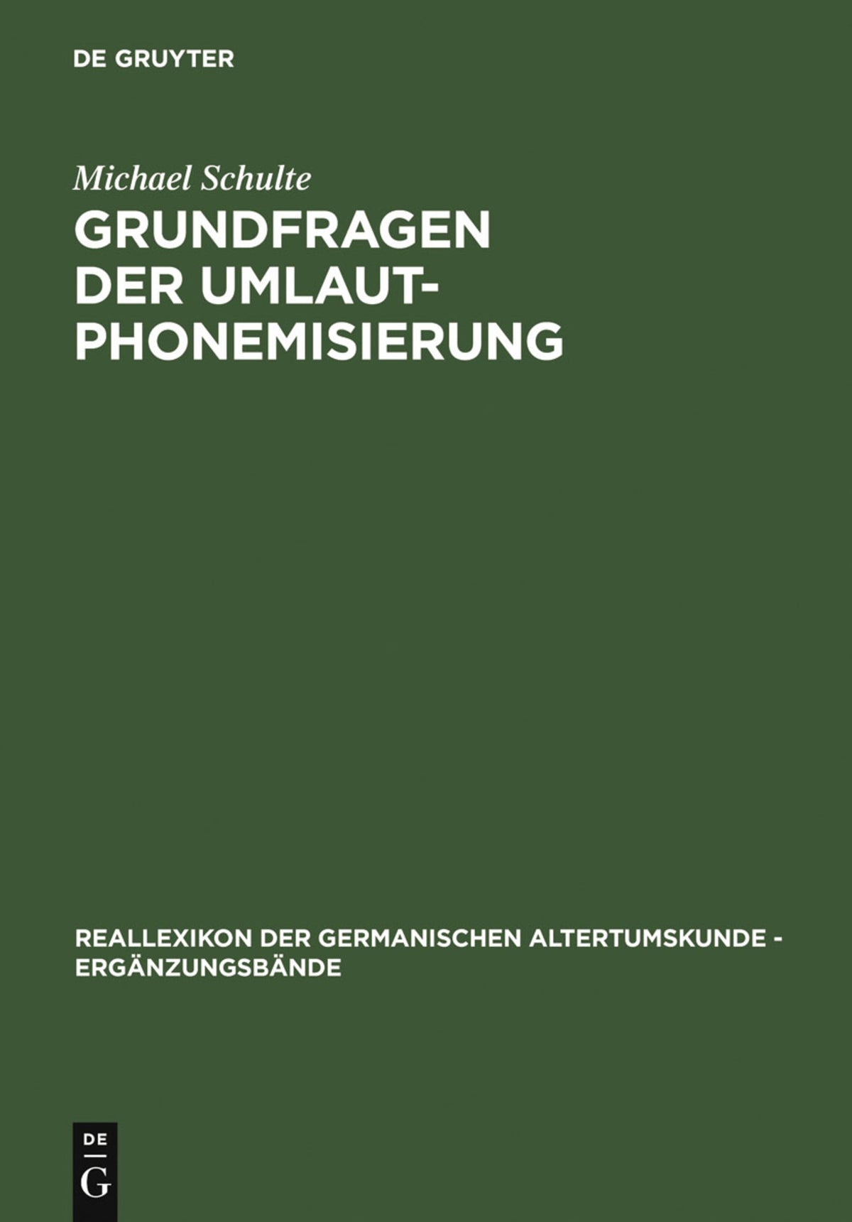 Cover image for Grundfragen der Umlautphonemisierung ISBN 9783110161618