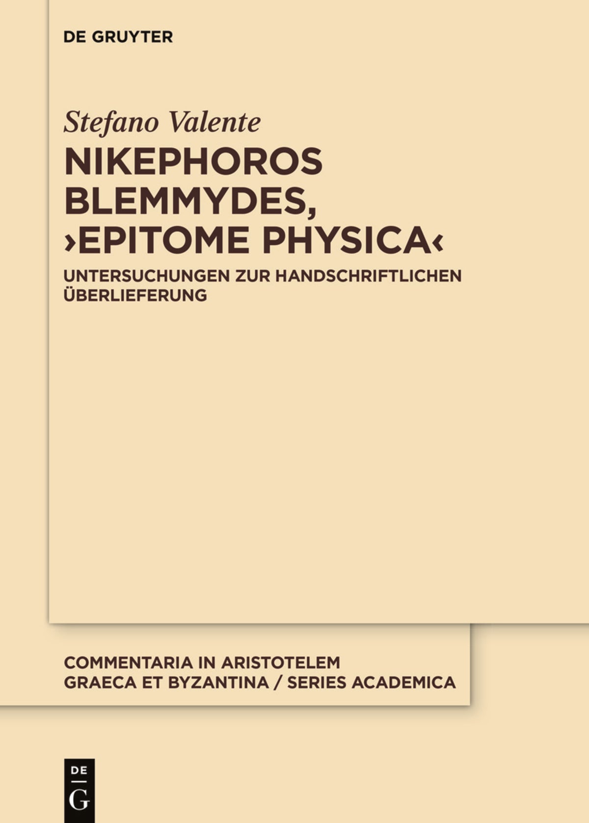 Nikephoros Blemmydes, ›Epitome physica‹