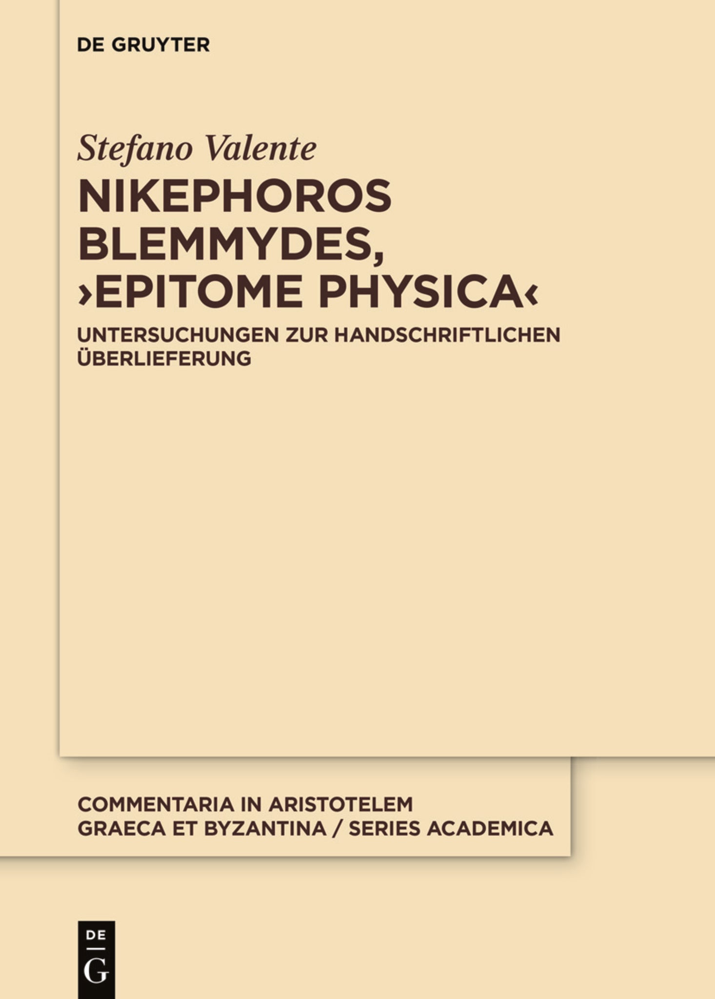 Nikephoros Blemmydes, ›Epitome physica‹