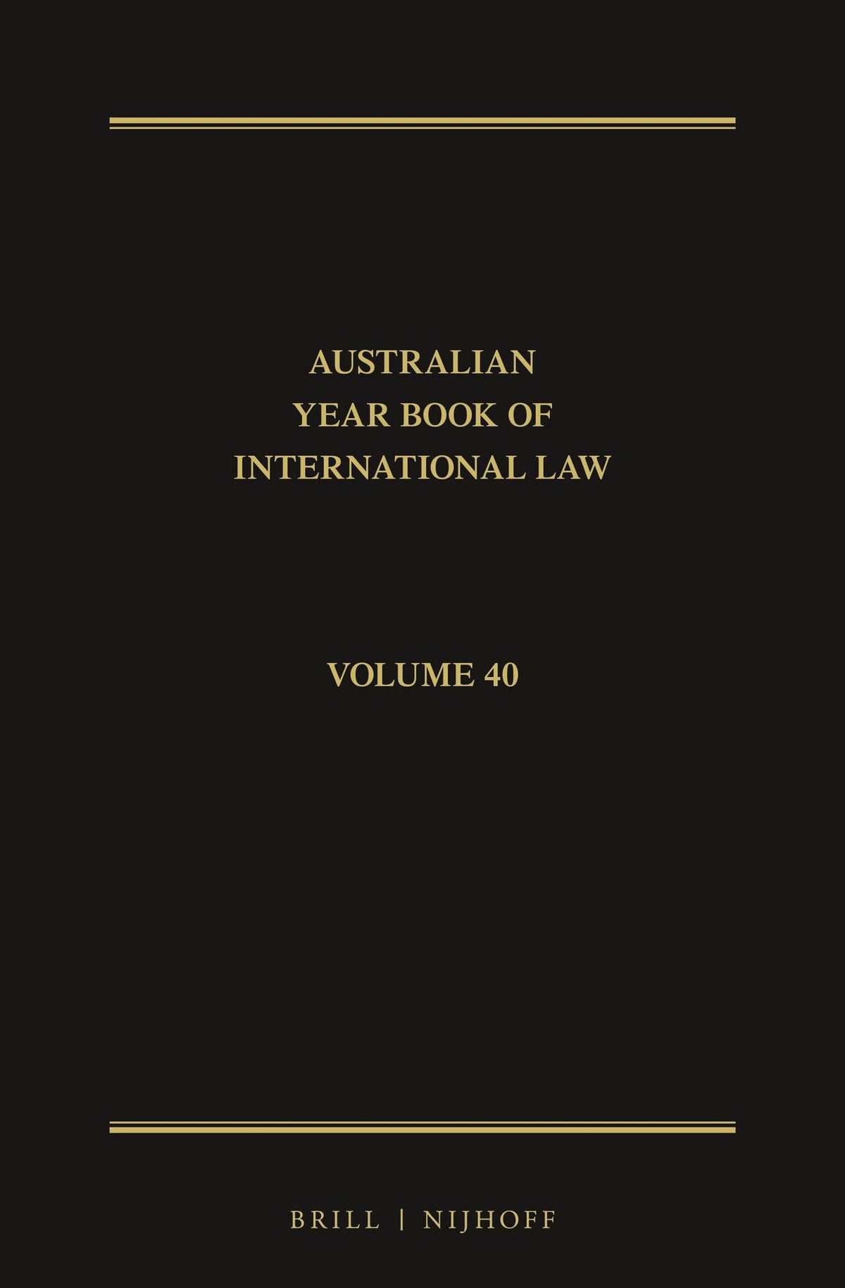 Cover image for The Australian Year Book of International Law ISBN 9789004508620
