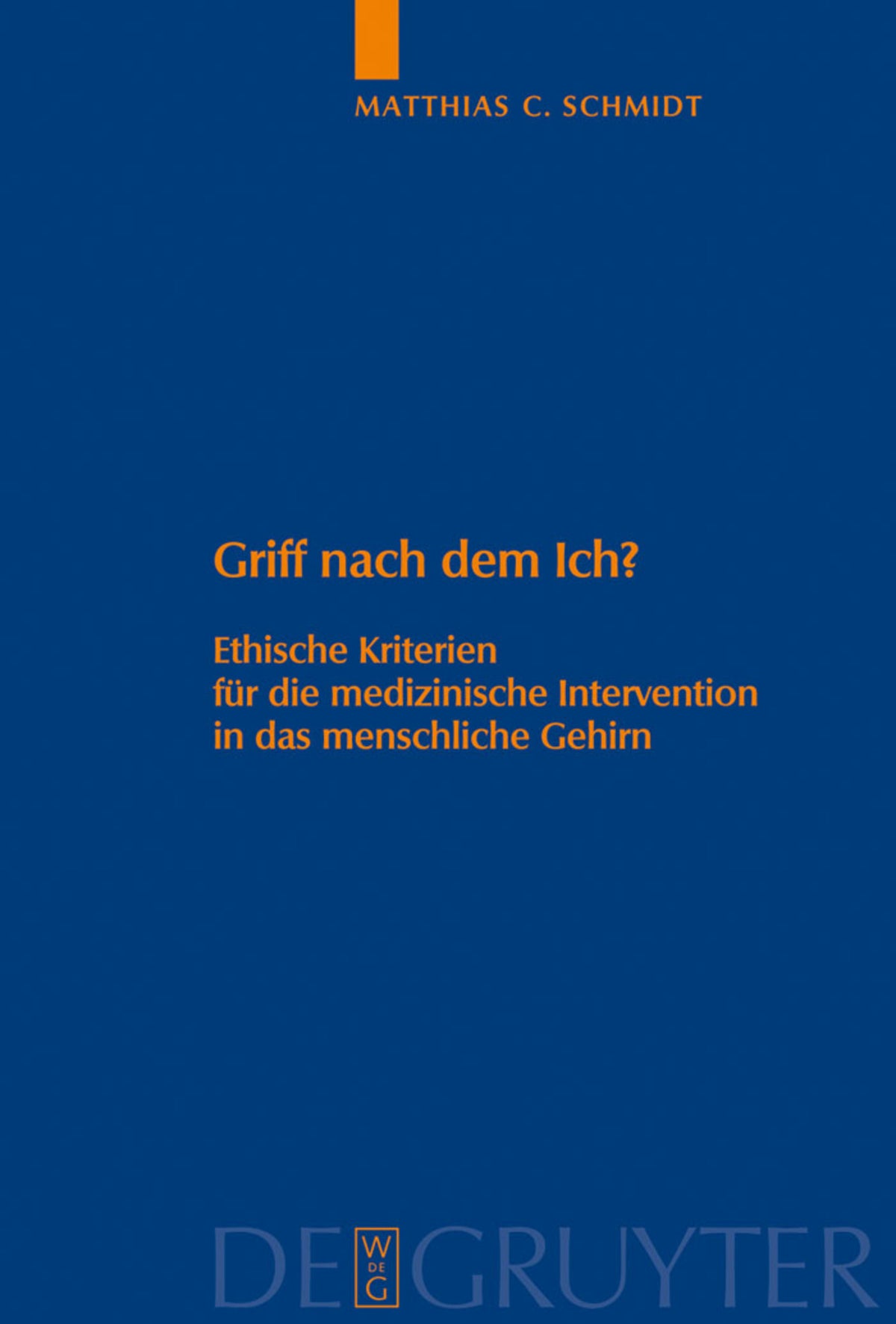 Cover image for Griff nach dem Ich? ISBN 9783110208177