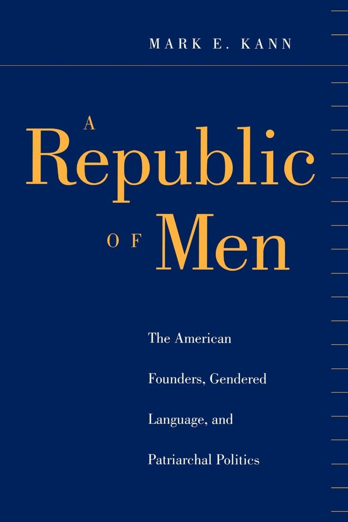 Cover image for A Republic of Men ISBN 9780814747131